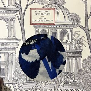 Sézane & Octobre Éditions Blue Floral Scarf